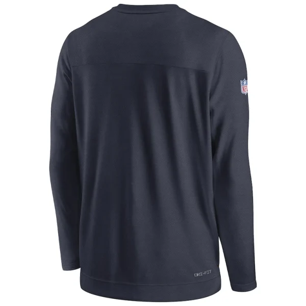 Houston texans nike sideline lockup performance pullover sweatshirt Navy L