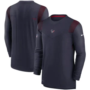 Houston texans nike sideline player uv performance long sleeve t shirt Navy