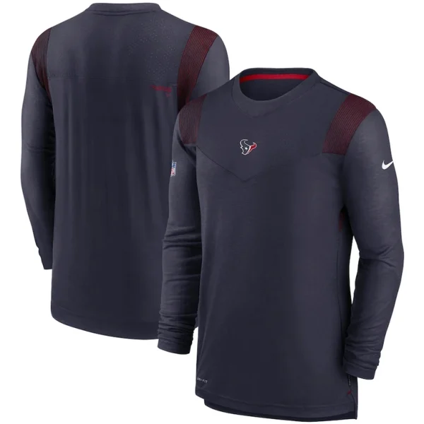Houston texans nike sideline player uv performance long sleeve t shirt Navy