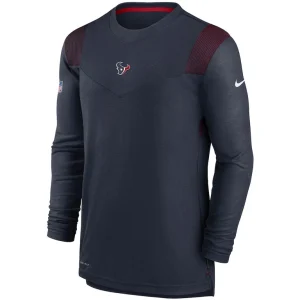 Houston texans nike sideline player uv performance long sleeve t shirt Navy M