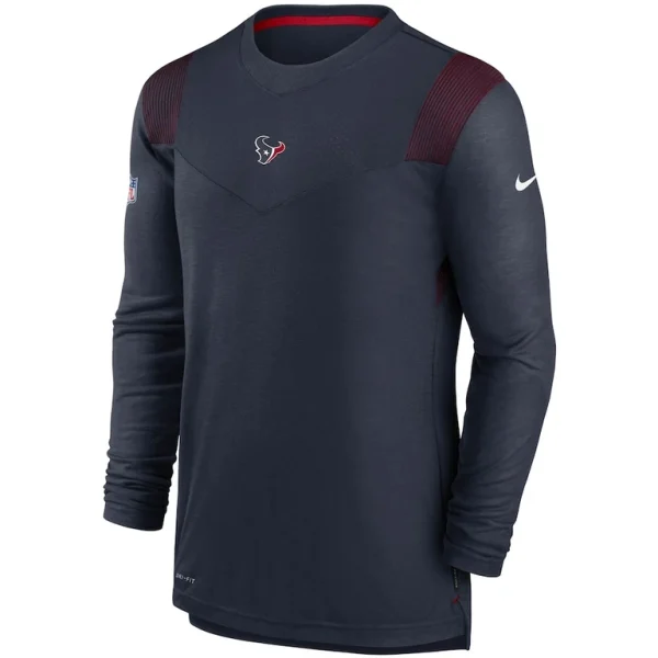 Houston texans nike sideline player uv performance long sleeve t shirt Navy M