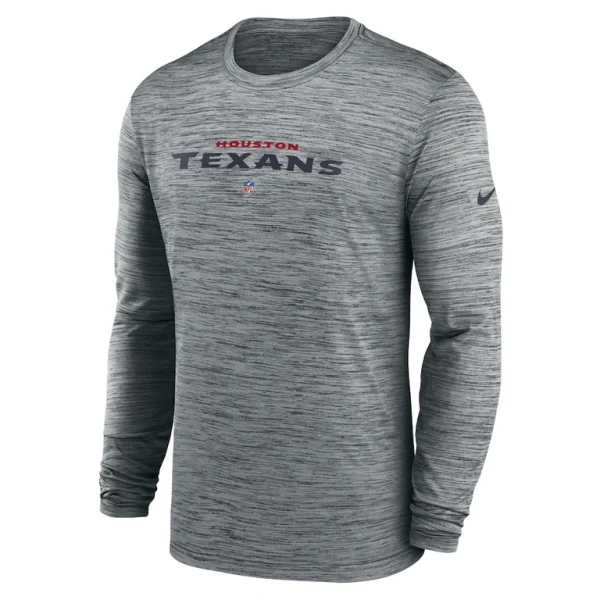 Houston texans nike sideline team velocity performance long sleeve t shirt Heather gray M