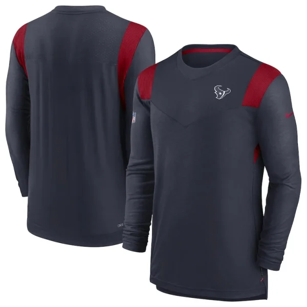 Houston texans nike sideline tonal logo performance player long sleeve t shirt Navy