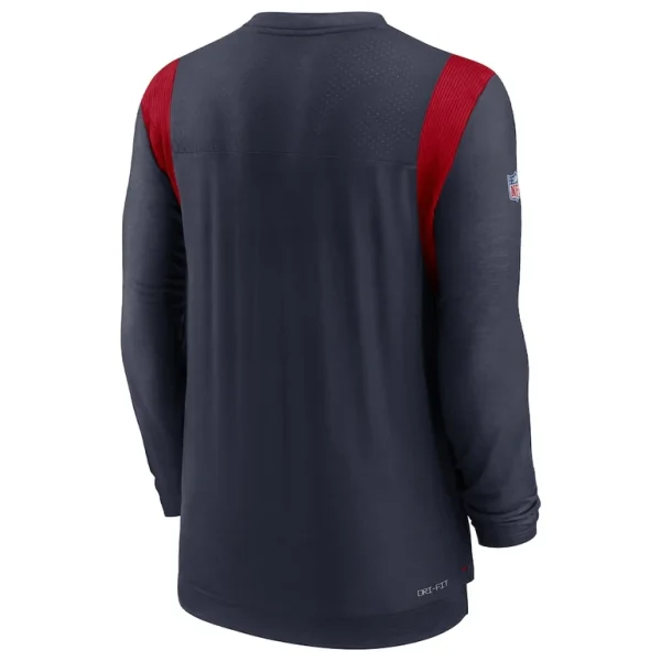 Houston texans nike sideline tonal logo performance player long sleeve t shirt Navy L
