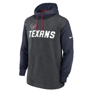 Houston texans nike surrey legacy pullover hoodie Heathered charcoalnavy M