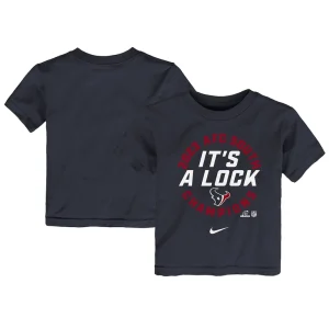Houston texans nike toddler 2023 afc south division champions trophy collection t shirt Navy