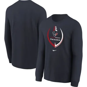 Houston texans nike toddler icon long sleeve t shirt Navy