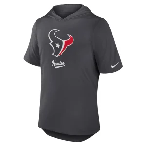 Houston texans nike tri blend performance hoodie t shirt anthracite Multi M
