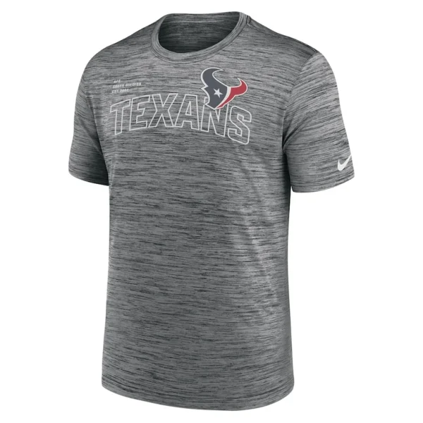 Houston texans nike velocity arch performance t shirt anthracite Multi M