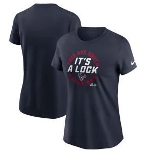 Houston texans nike womens 2023 afc south division champions trophy collection t shirt Navy