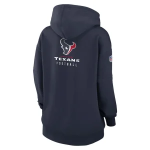 Houston texans nike womens 2023 sideline club fleece pullover hoodie Navy M