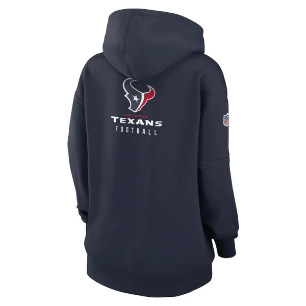 Houston texans nike womens 2023 sideline club fleece pullover hoodie Navy M