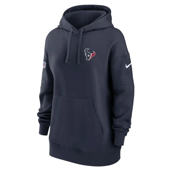 Houston texans nike womens 2023 sideline club fleece pullover hoodie Navy S