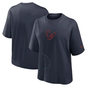 Houston texans nike womens boxy t shirt Navy