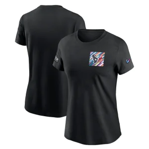 Houston texans nike womens crucial catch sideline tri blend t shirt Black