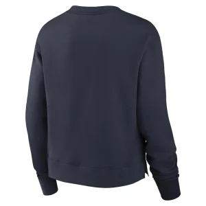 Houston texans nike womens high hip fleece pullover sweatshirt Navy M