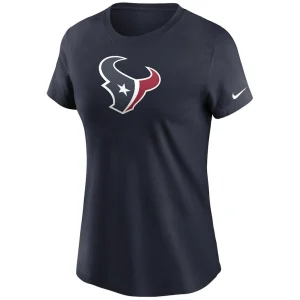 Houston texans nike womens logo essential t shirt Navy S