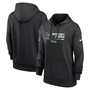 Houston texans nike womens nfl crucial catch therma performance pullover hoodie Black