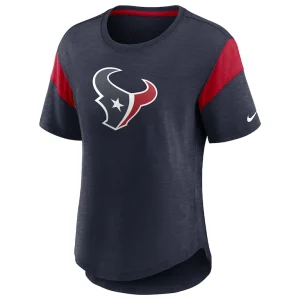 Houston texans nike womens primary logo fashion top Heather navy S