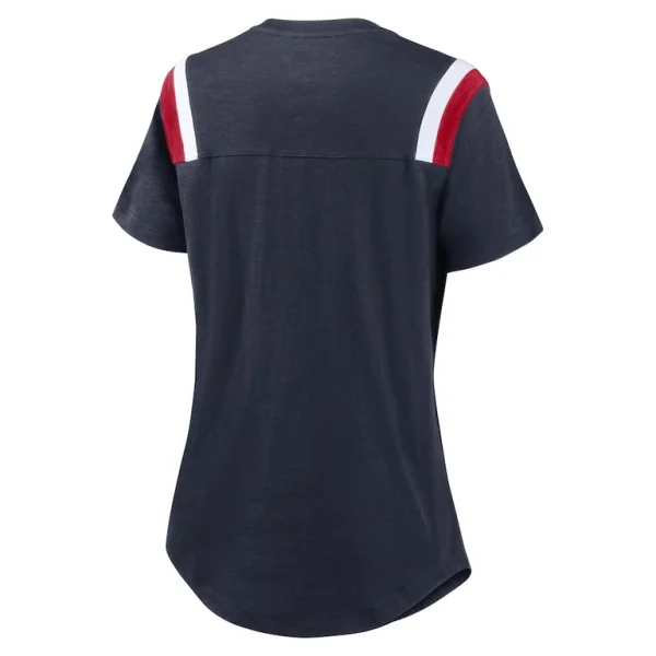 Houston texans nike womens prime logo slub fashion t shirt Heather navy M