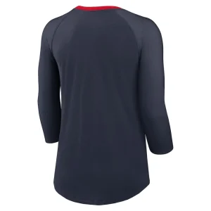 Houston texans nike womens raglan 34 sleeve t shirt Navy M