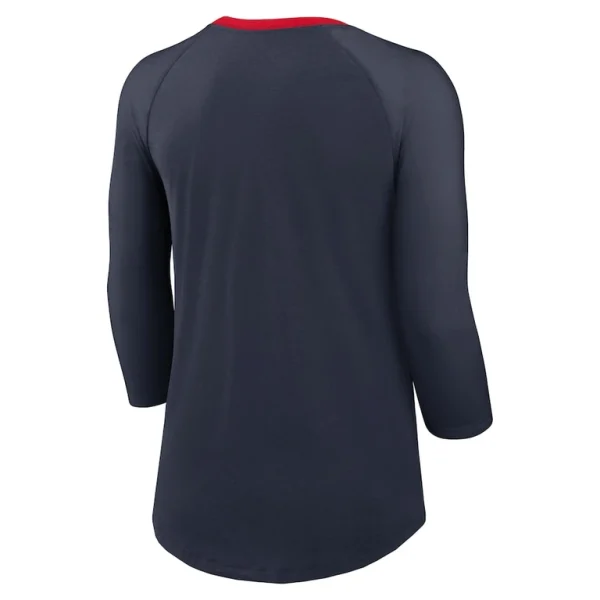 Houston texans nike womens raglan 34 sleeve t shirt Navy M