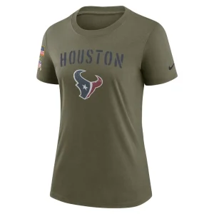 Houston texans nike womens salute to service legend t shirt Olive S