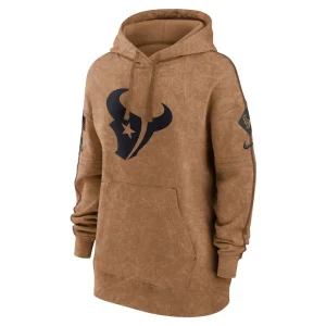 Houston texans nike womens salute to service pullover hoodie Brown S