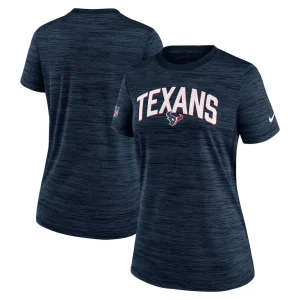 Houston texans nike womens sideline velocity lockup performance t shirt Navy