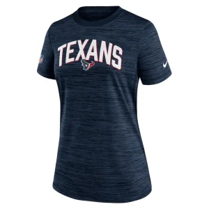 Houston texans nike womens sideline velocity lockup performance t shirt Navy S