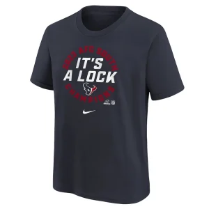 Houston texans nike youth 2023 afc south division champions trophy collection t shirt Navy Yth M