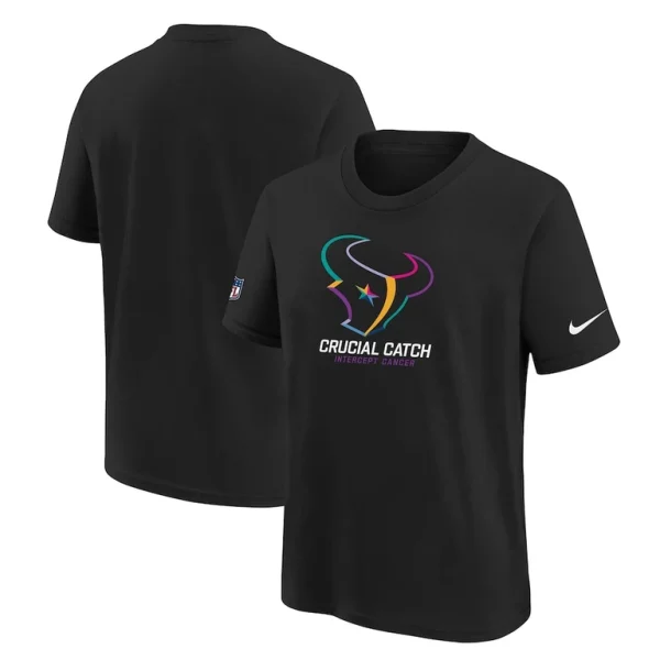 Houston texans nike youth 2024 nfl crucial catch t shirt Black