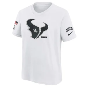Houston texans nike youth 2024 salute to service t shirt White Yth M