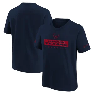 Houston texans nike youth 2024 sideline legend performance t shirt Navy