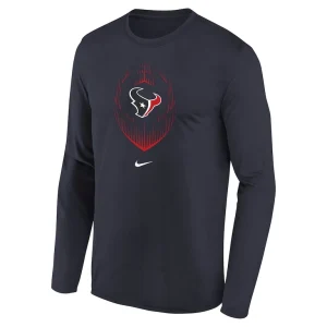 Houston texans nike youth legend icon long sleeve t shirt Navy Yth M
