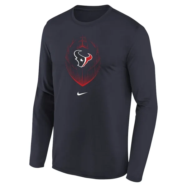 Houston texans nike youth legend icon long sleeve t shirt Navy Yth M