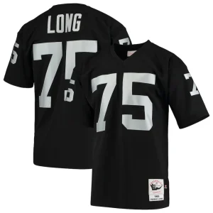Howie long las vegas raiders 1983 mitchell ness authentic throwback retired player jersey Black