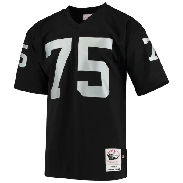 Howie long las vegas raiders 1983 mitchell ness authentic throwback retired player jersey Black 40