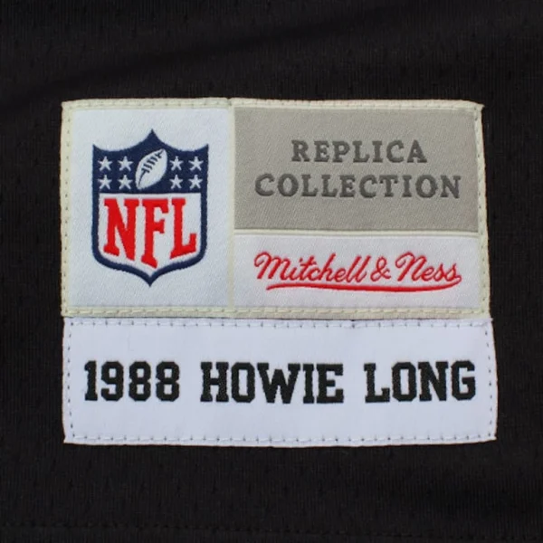 Howie long las vegas raiders mitchell ness retired player legacy replica jersey Black 2XL