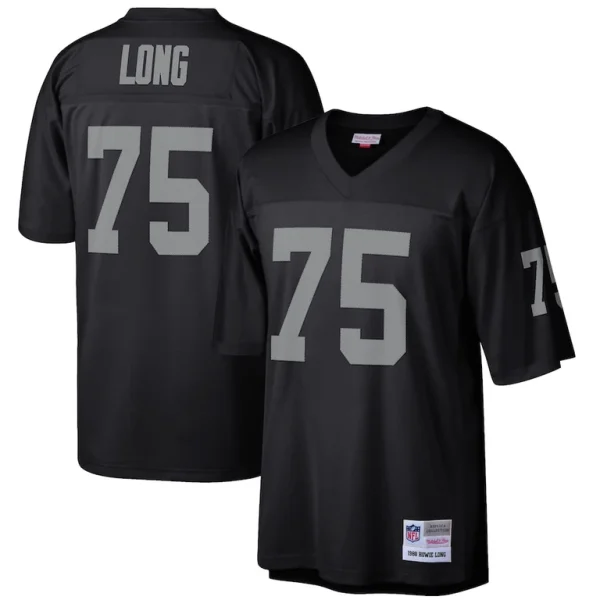 Howie long las vegas raiders mitchell ness retired player legacy replica jersey Black