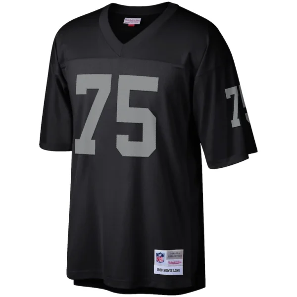 Howie long las vegas raiders mitchell ness retired player legacy replica jersey Black M