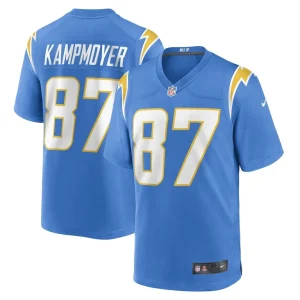 Hunter kampmoyer los angeles chargers nike game player jersey Powder blue