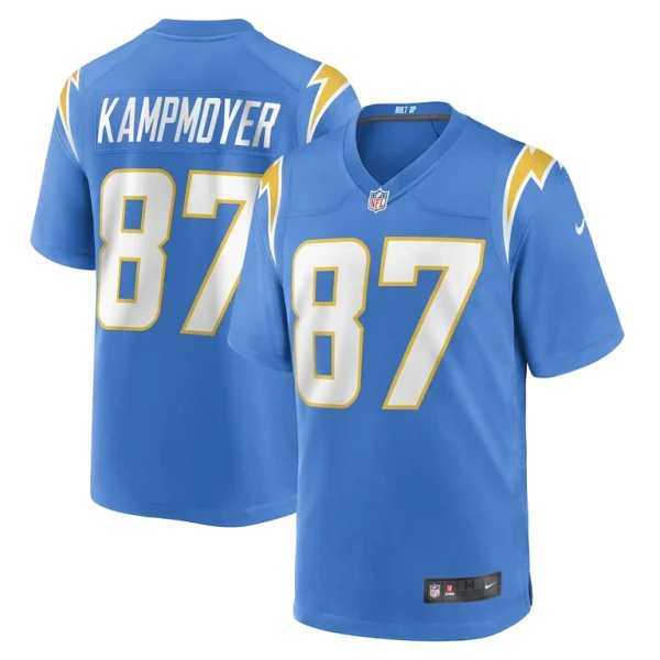Hunter kampmoyer los angeles chargers nike game player jersey Powder blue