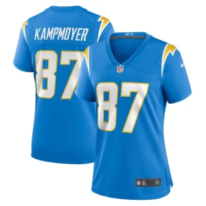 Hunter kampmoyer los angeles chargers nike womens game player jersey Powder blue
