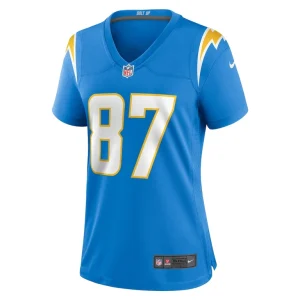Hunter kampmoyer los angeles chargers nike womens game player jersey Powder blue M
