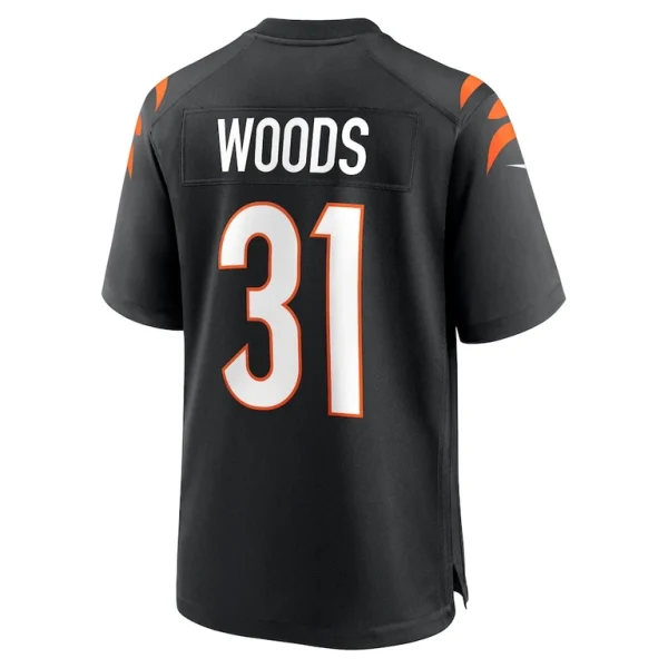Ickey woods cincinnati bengals nike retired player game jersey Black L