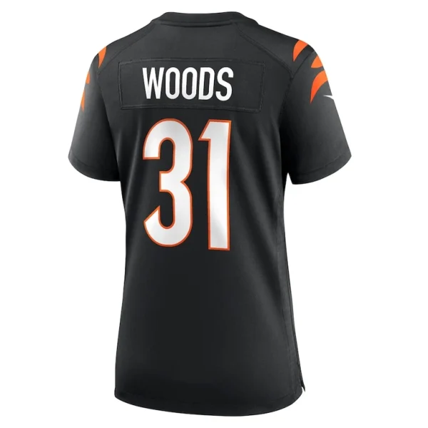 Ickey woods cincinnati bengals nike womens retired player game jersey Black L