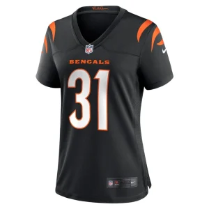 Ickey woods cincinnati bengals nike womens retired player game jersey Black M