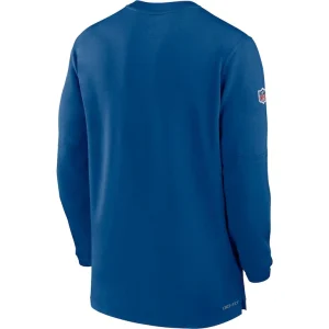 Indianapolis colts nike 2023 sideline performance long sleeve tri blend quarter zip top Royal L