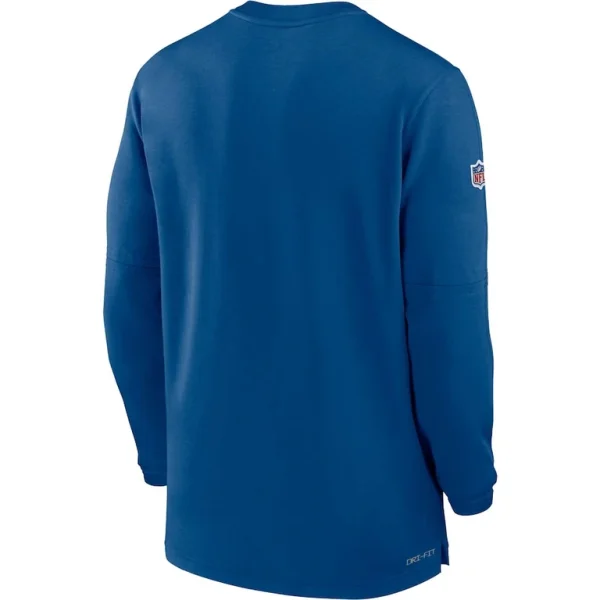 Indianapolis colts nike 2023 sideline performance long sleeve tri blend quarter zip top Royal L
